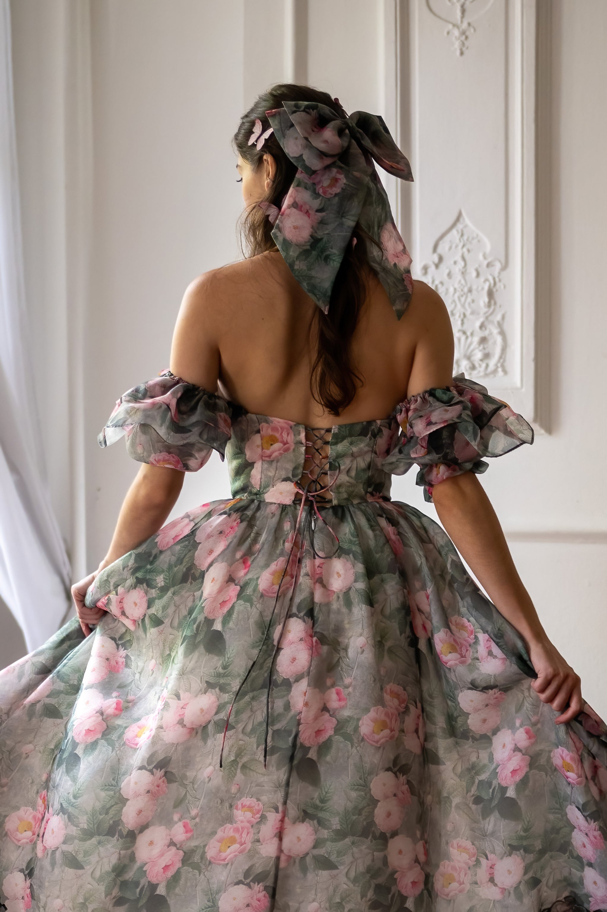 Peony Bouquet Sorority Gown
