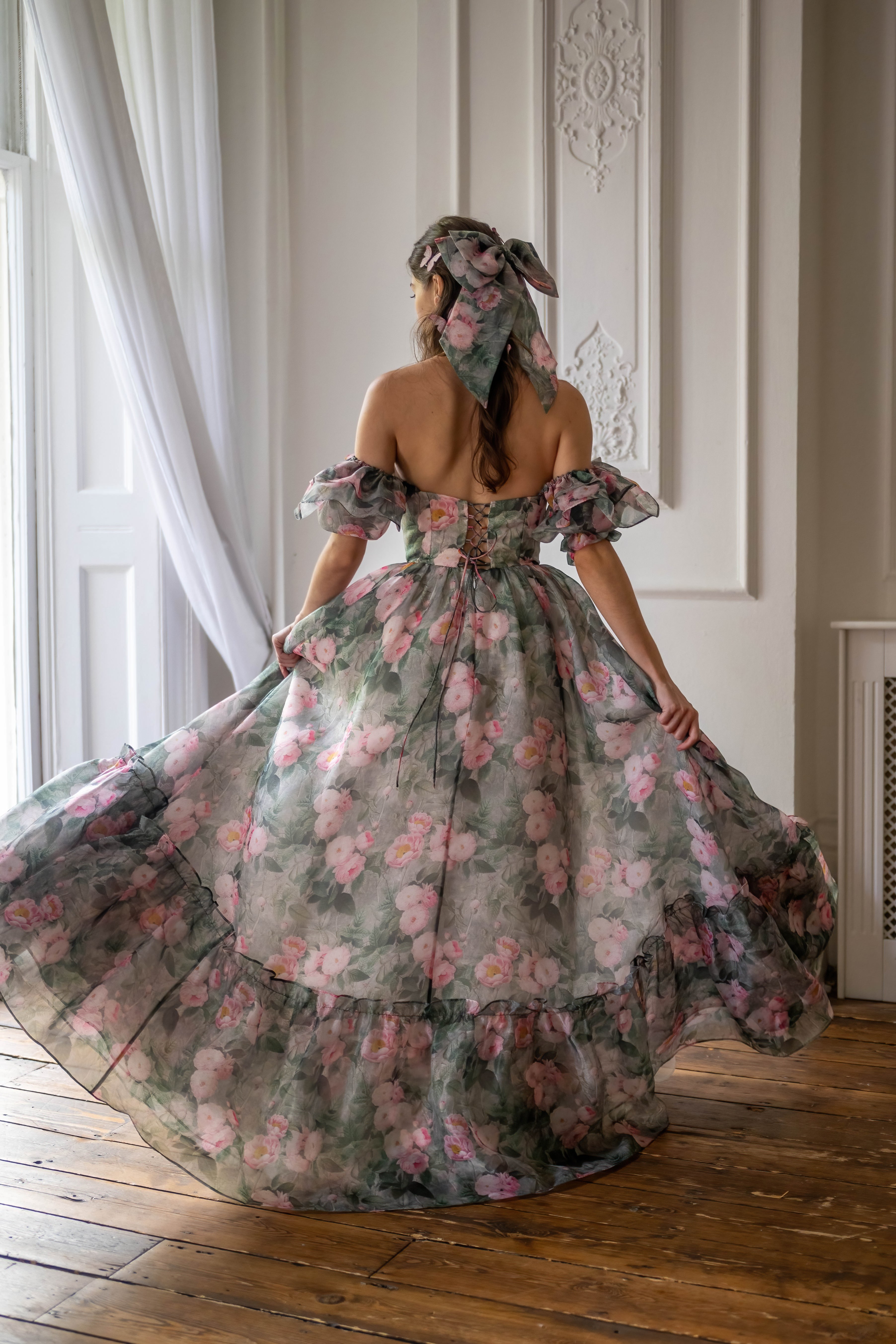 Peony Bouquet Sorority Gown