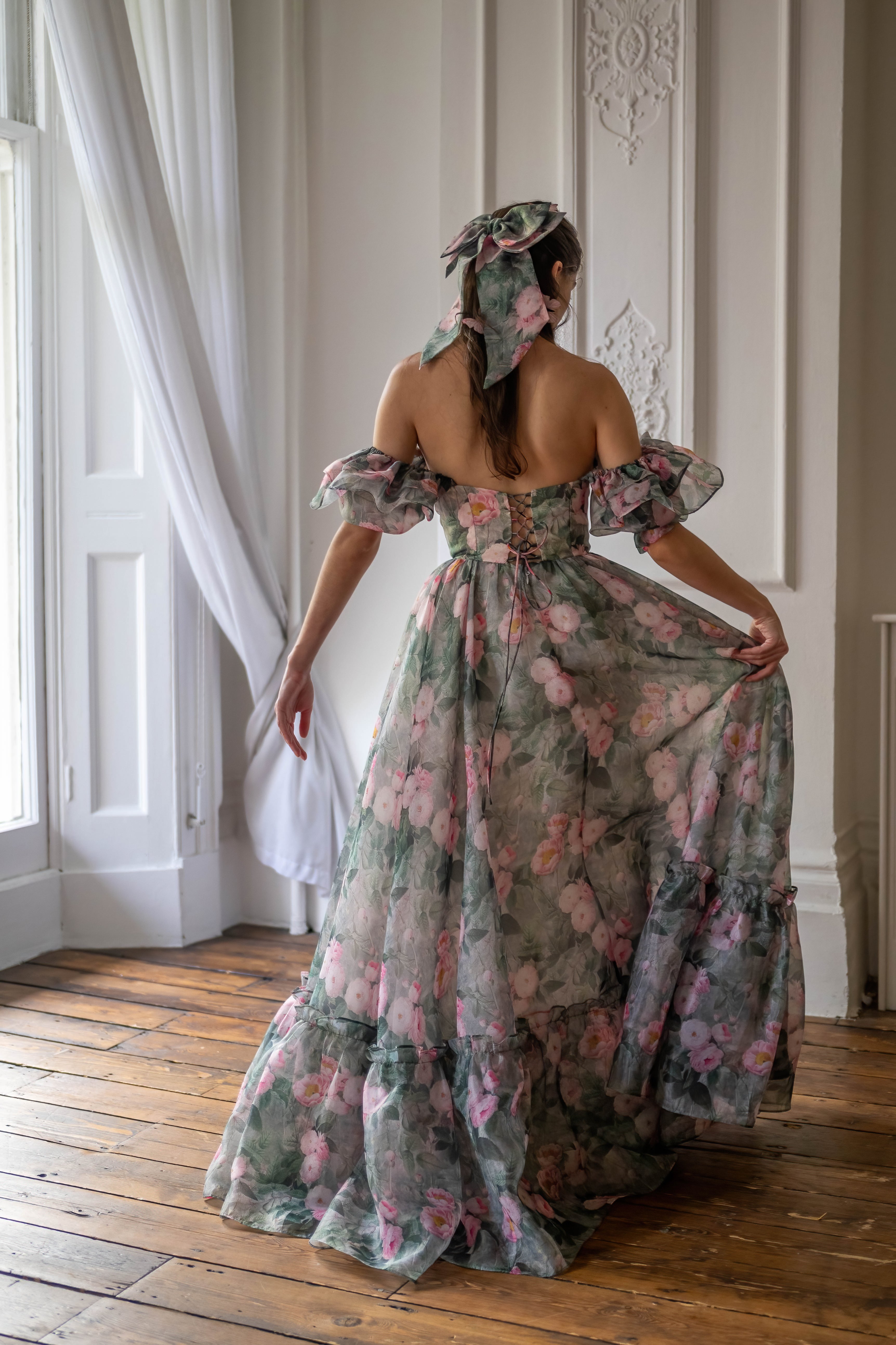 Peony Bouquet Sorority Gown