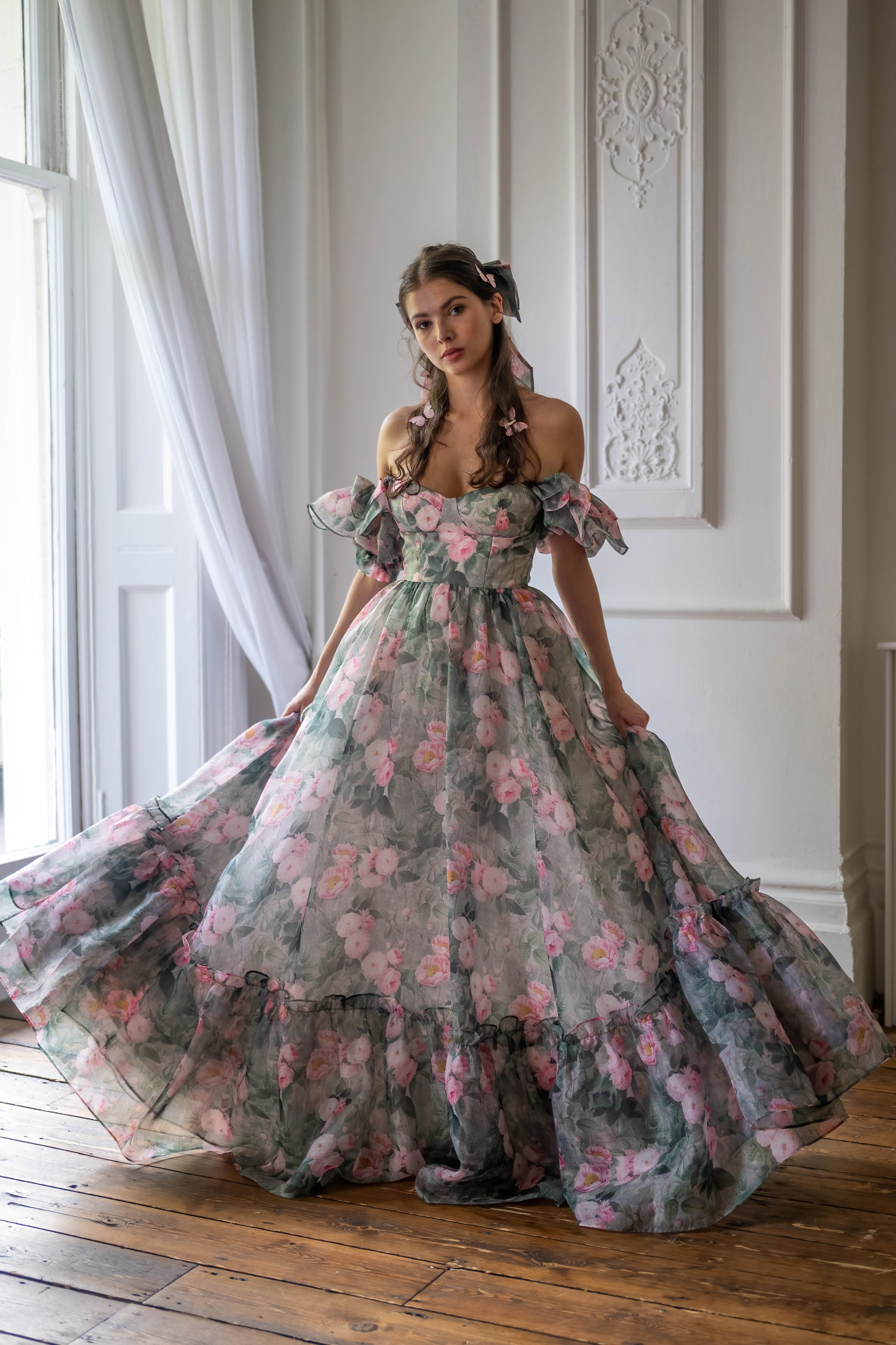 Peony Bouquet Sorority Gown