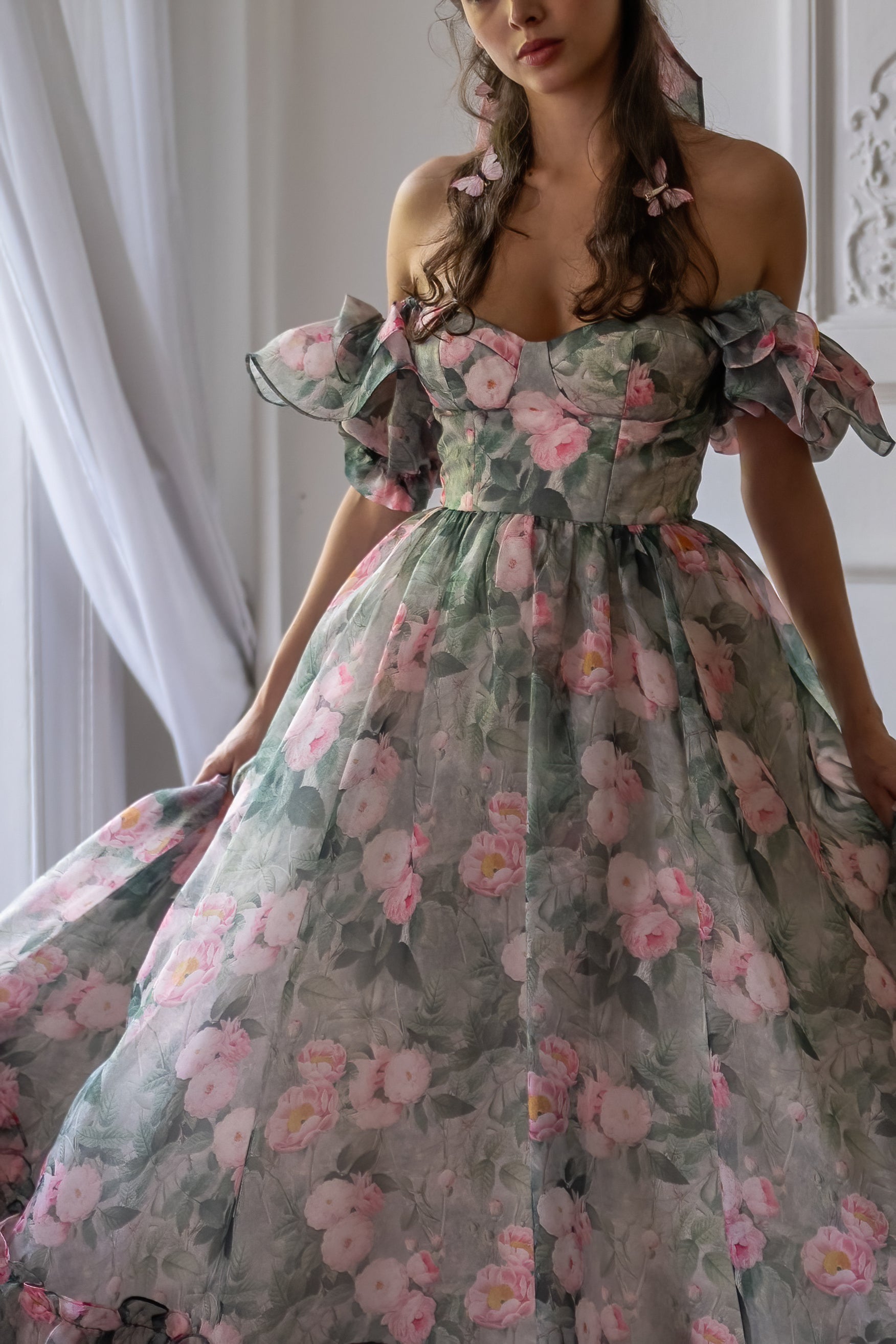 Peony Bouquet Sorority Gown