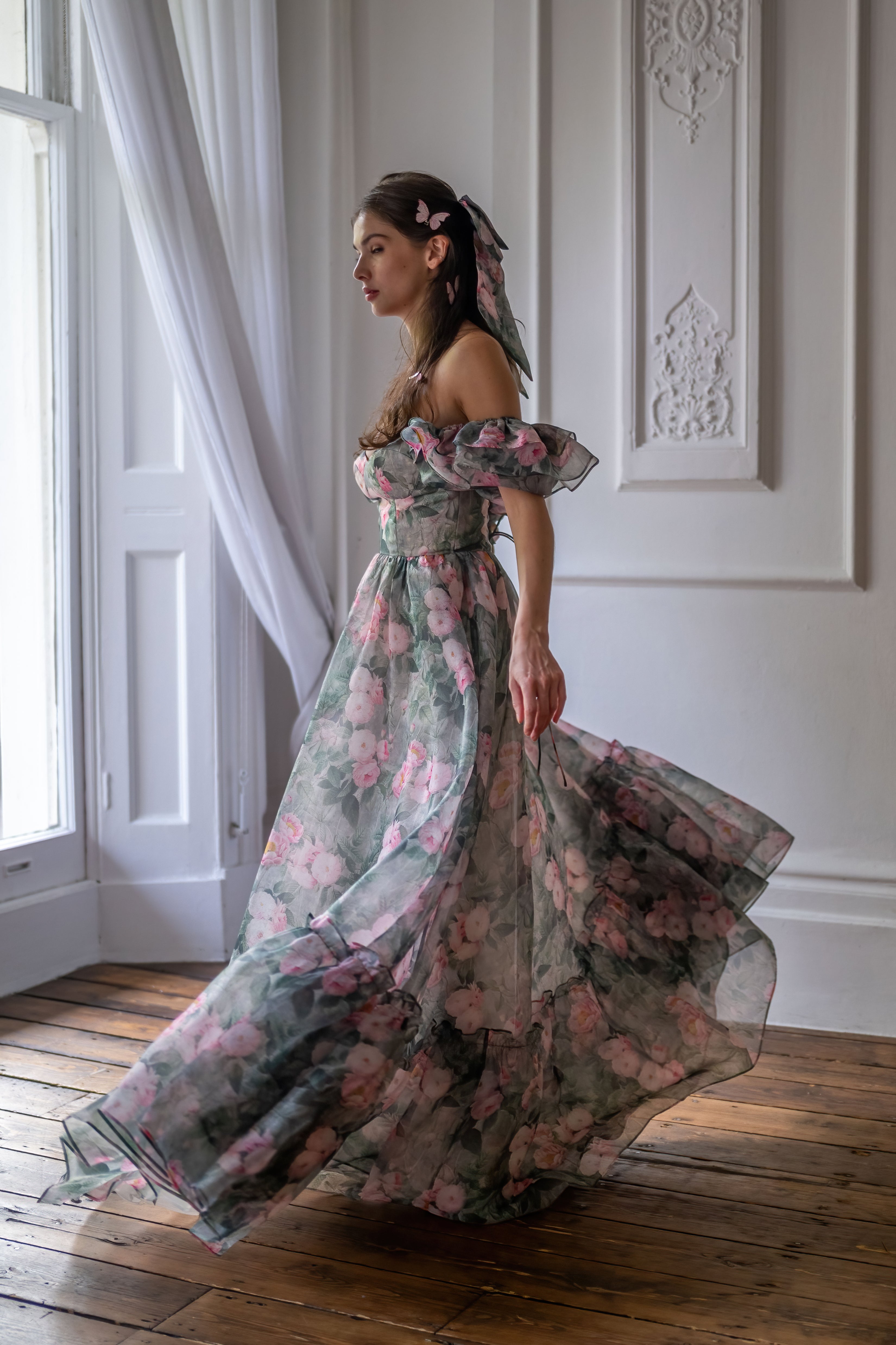 Peony Bouquet Sorority Gown
