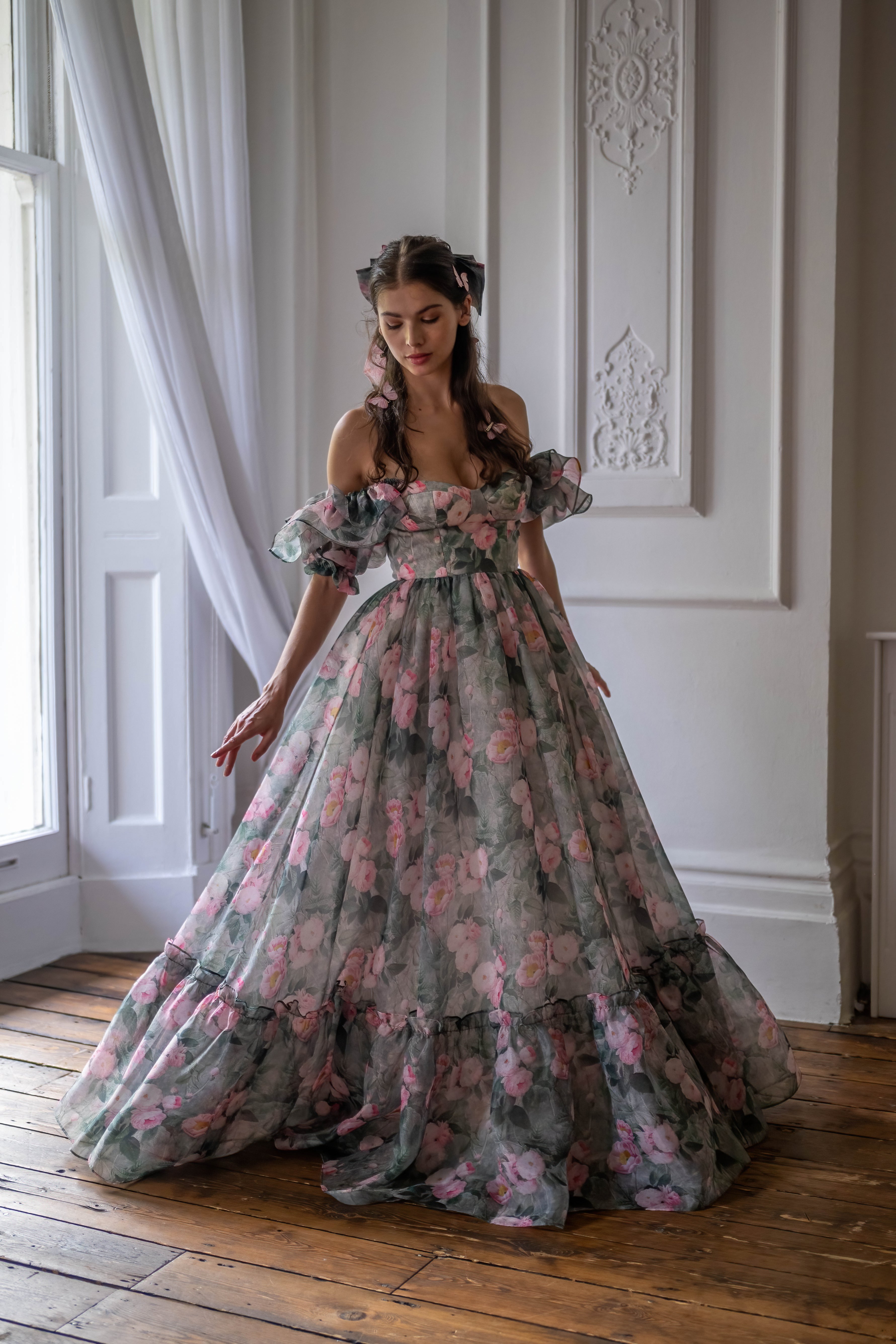 Peony Bouquet Sorority Gown