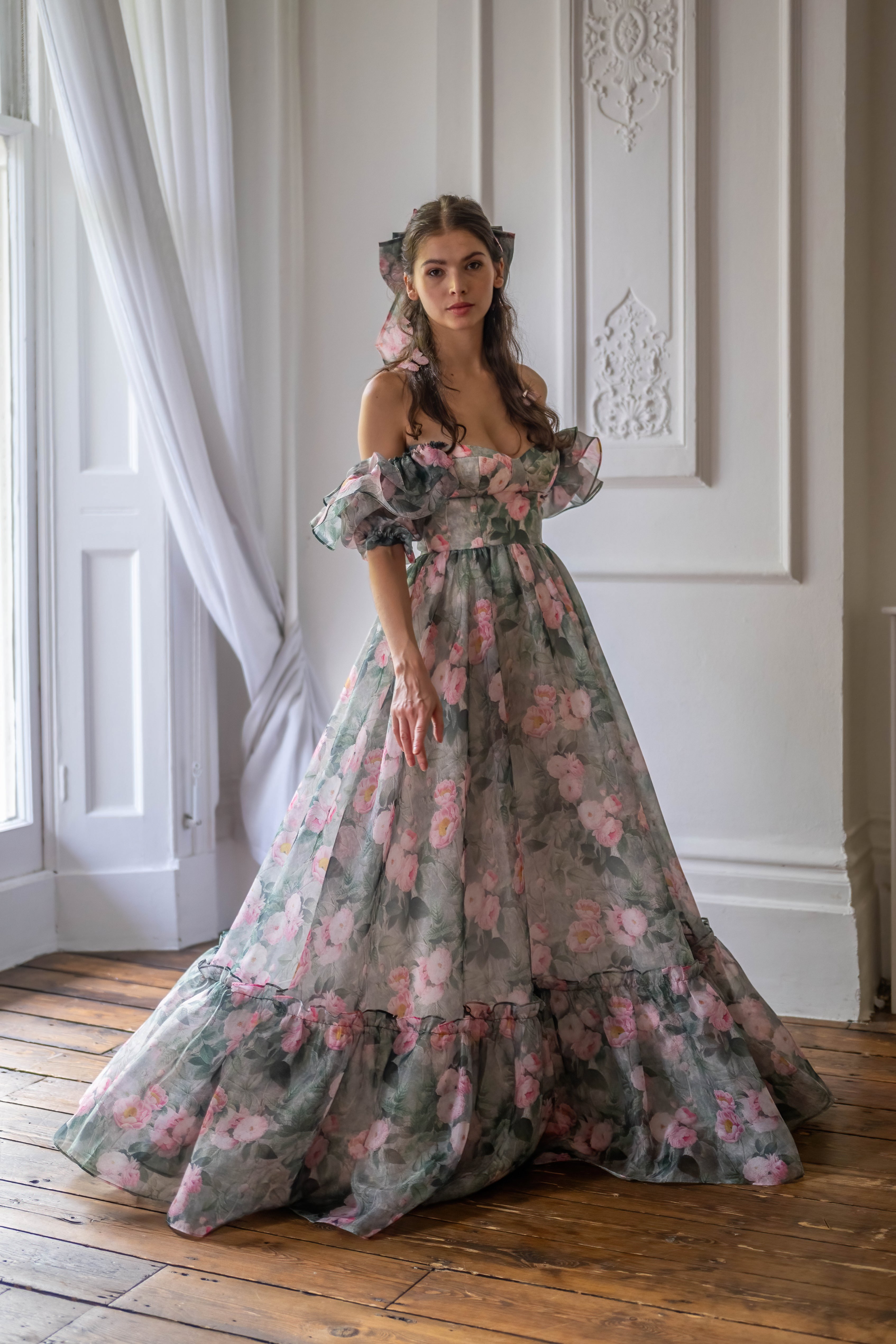 Peony Bouquet Sorority Gown