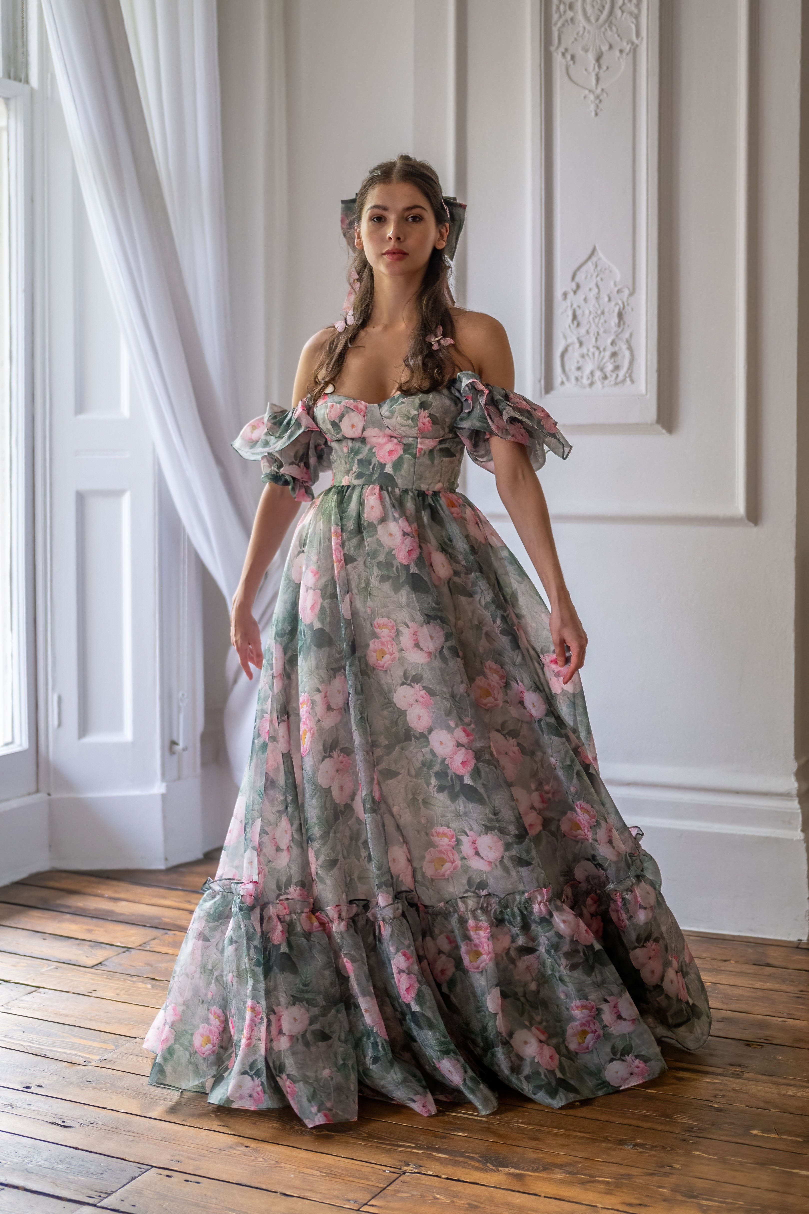 Peony Bouquet Sorority Gown