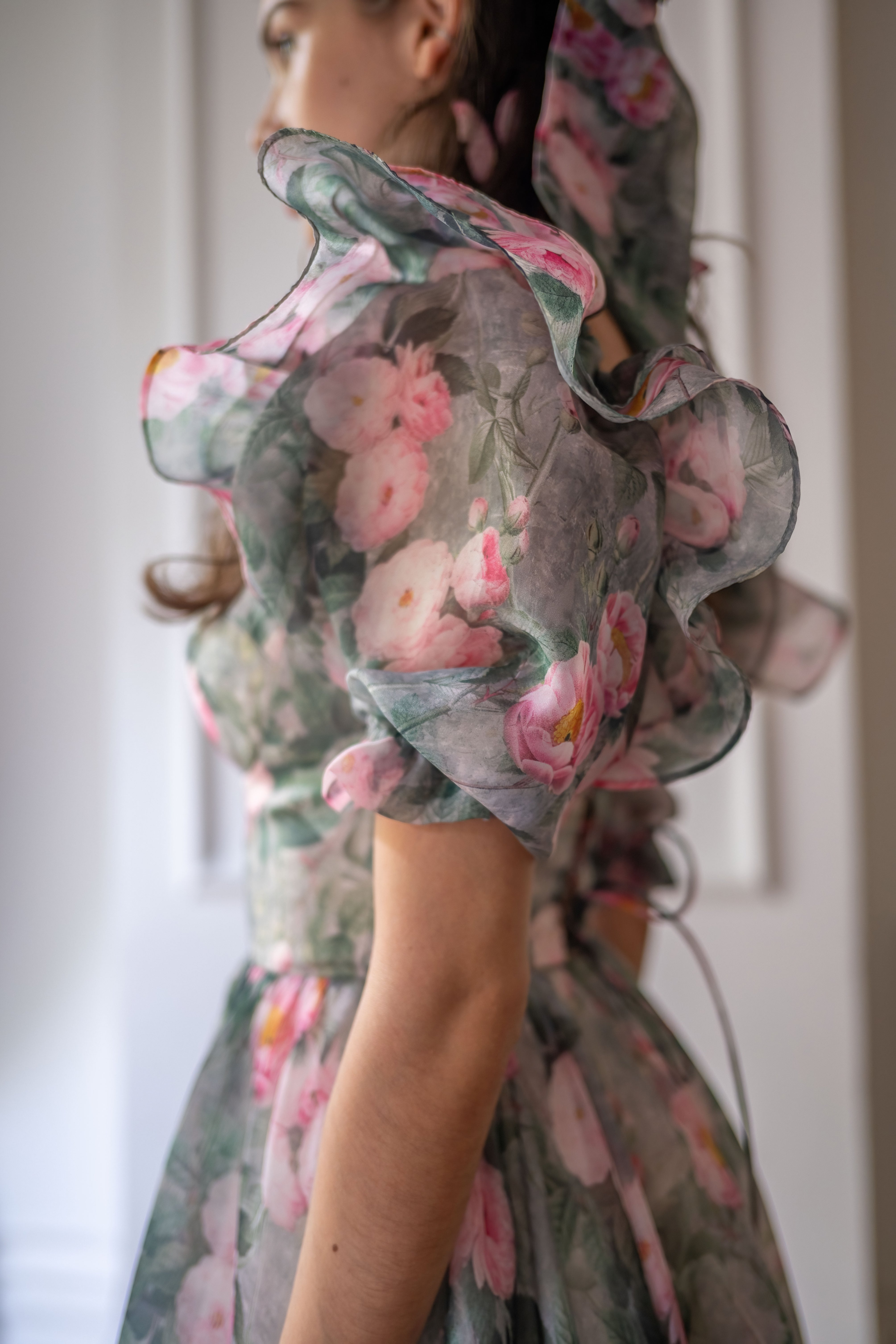 Peony Bouquet Sorority Gown