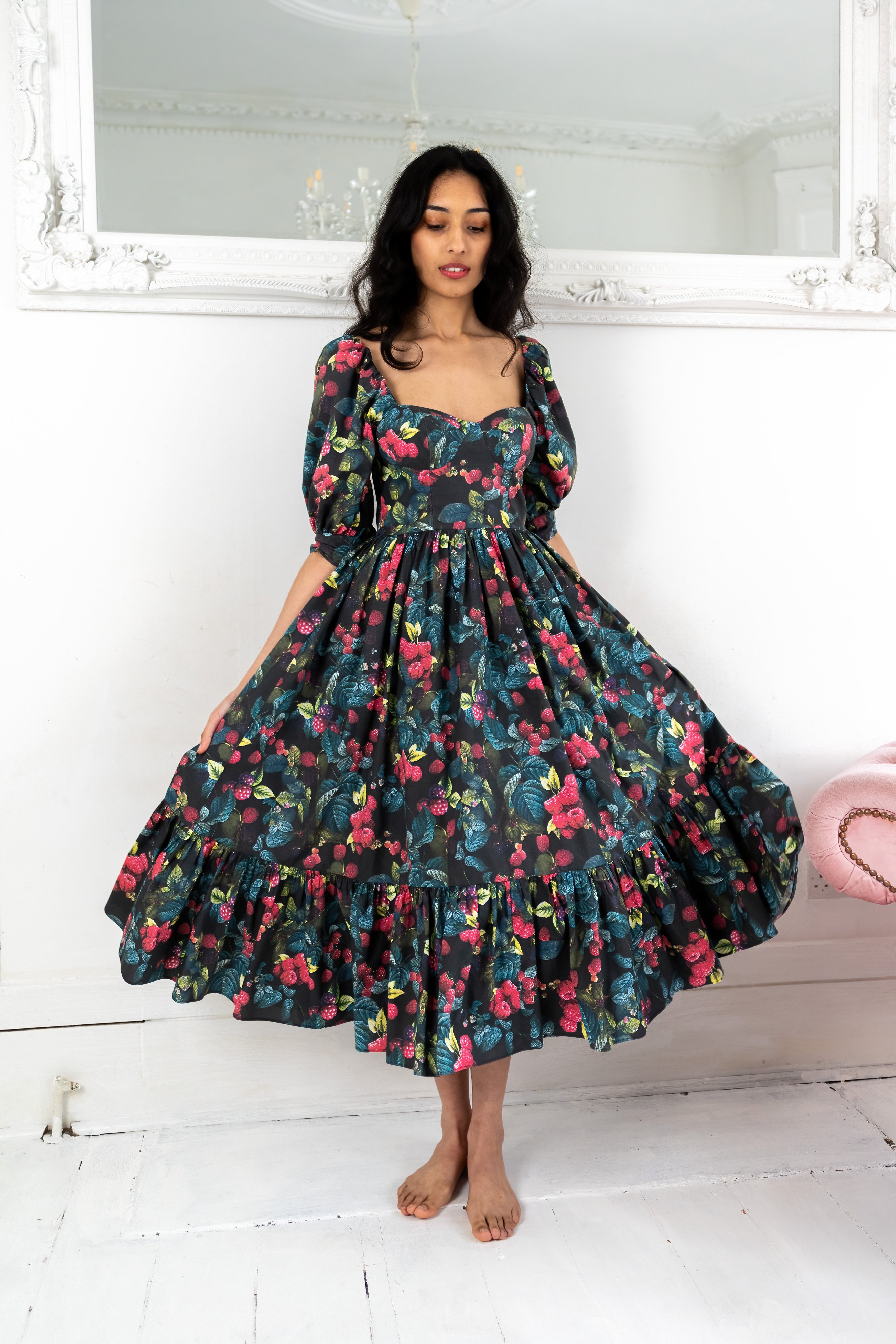 Raspberry Girl Windsor Dress