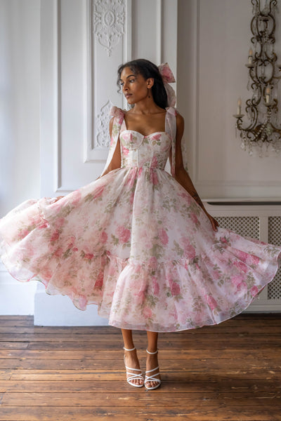 FRILL SLEEVE LONG DRESS LOVERS RETREAT