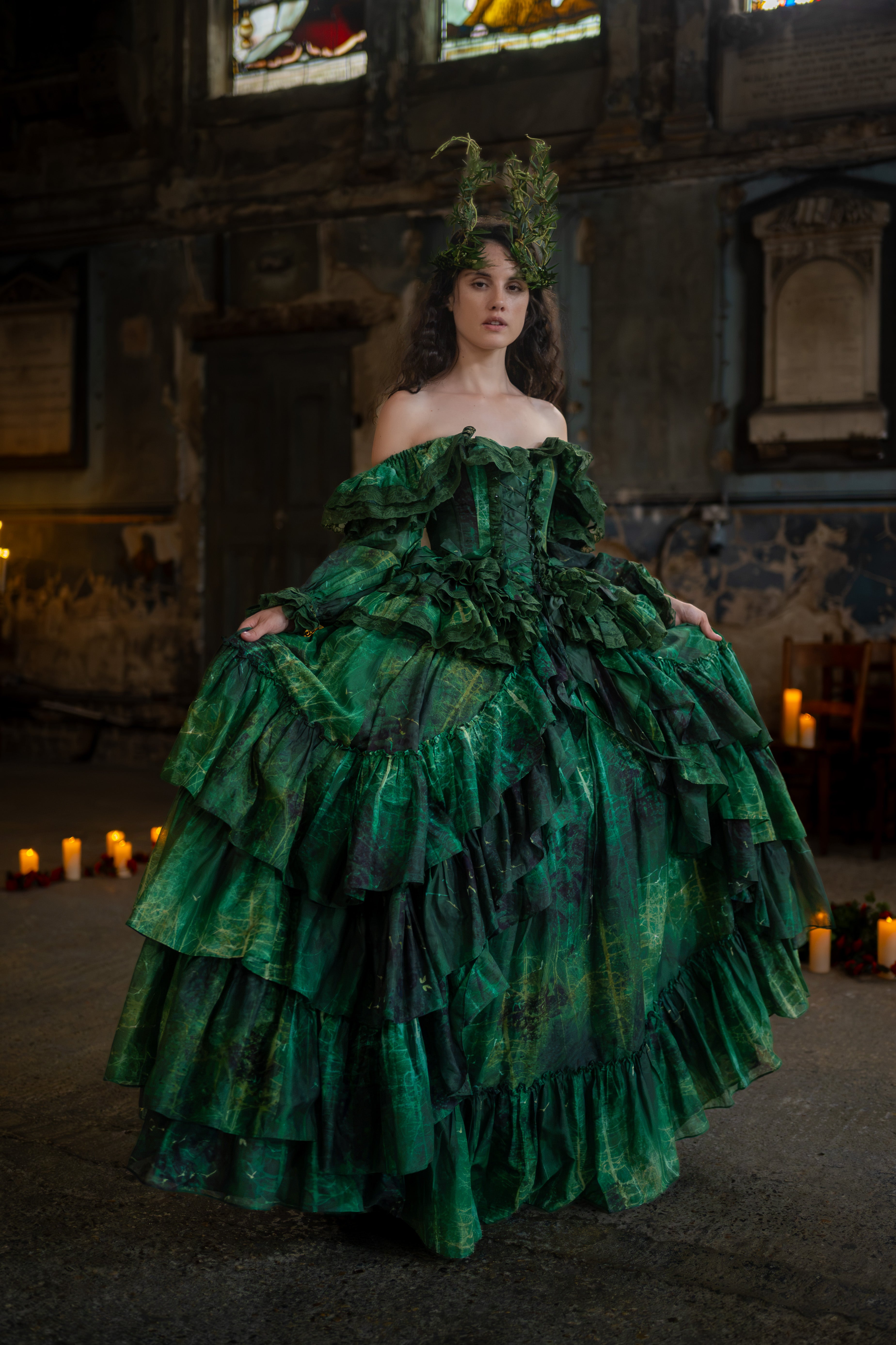 The Green Spell Montespan Corset