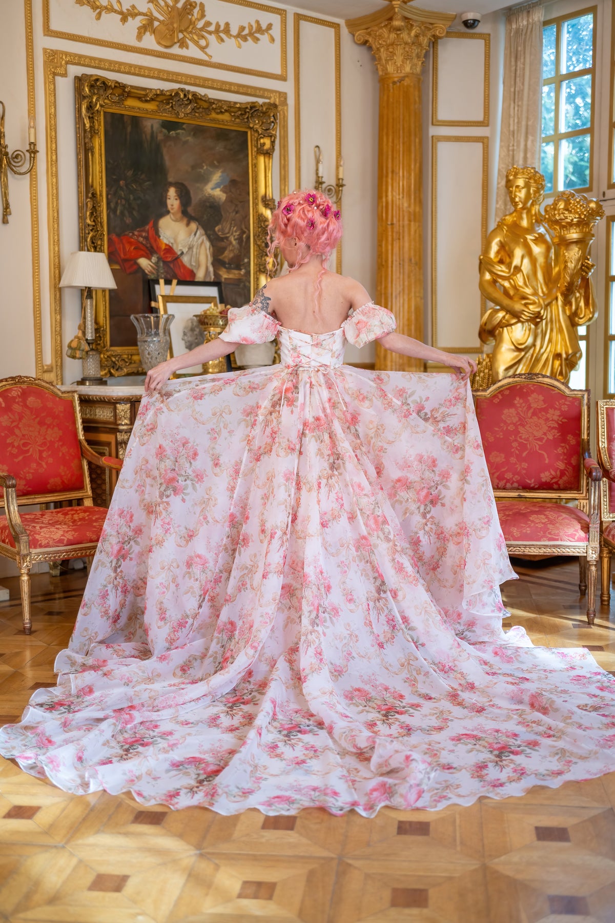 Venetian Rose Renaissance Gown | Train Gown | Bridal