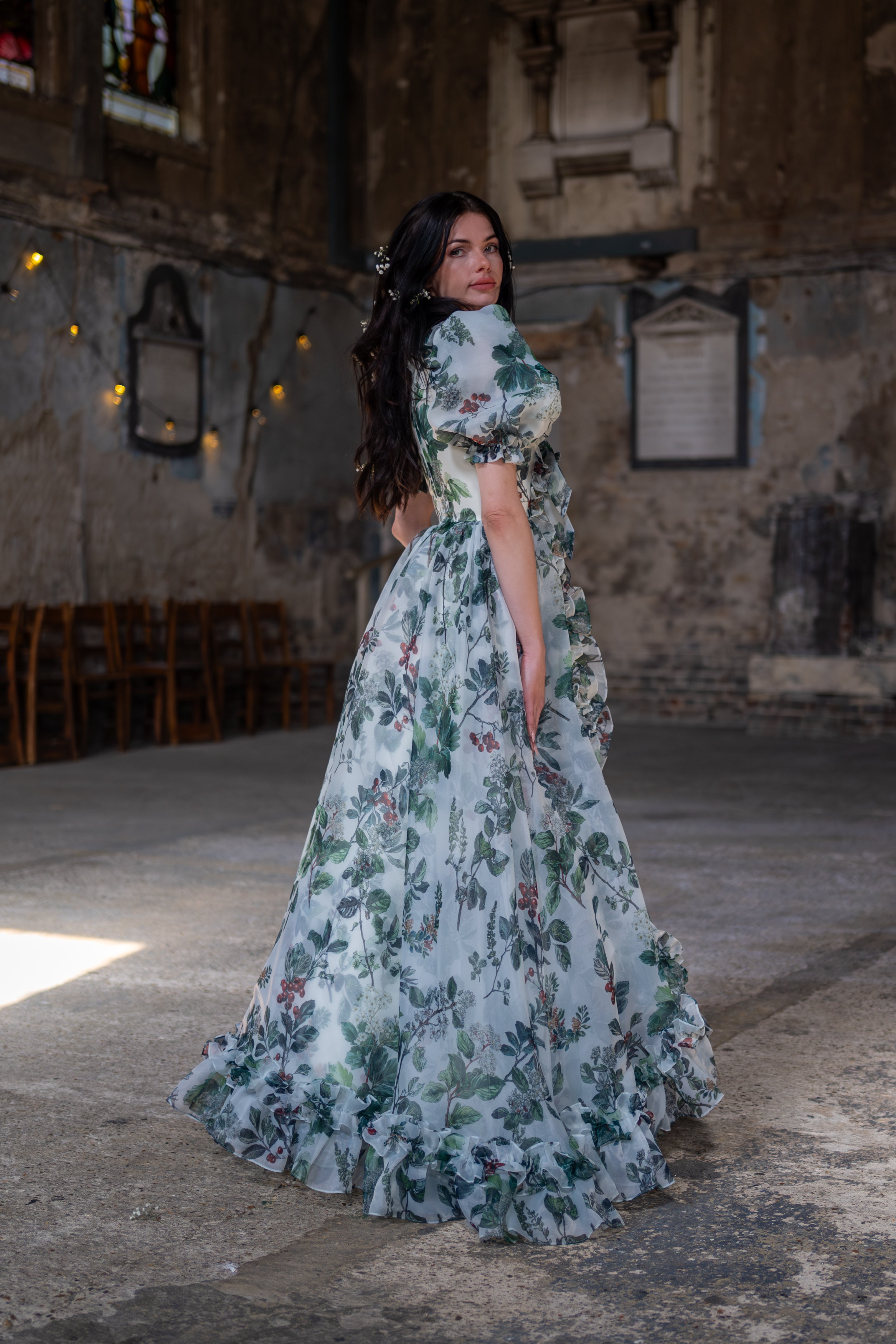 Verdant Manuscript Duchess Gown
