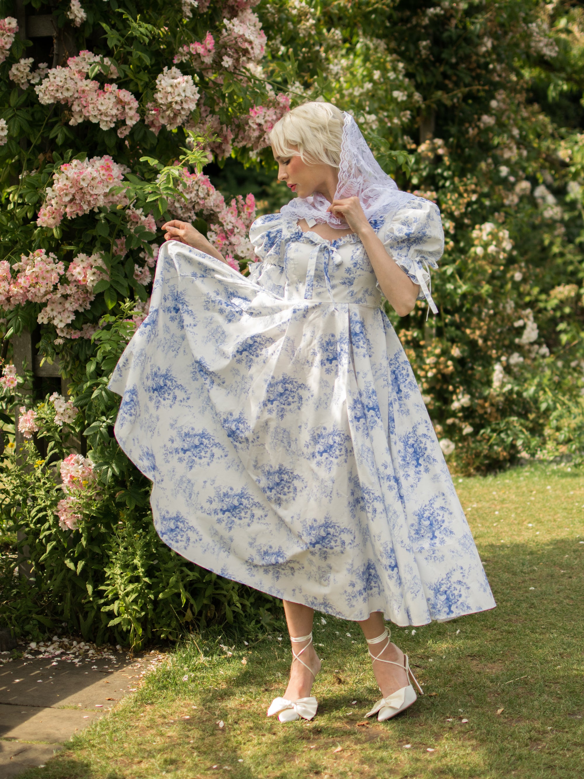 LONG DRESS WITH TIE FRONT THE POTTERY PARLOUR